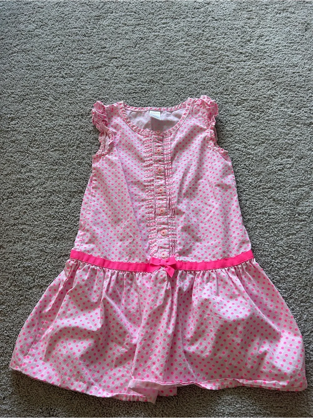 Gymboree Pink Polka Dot Ruffle Dress with Satin Bow